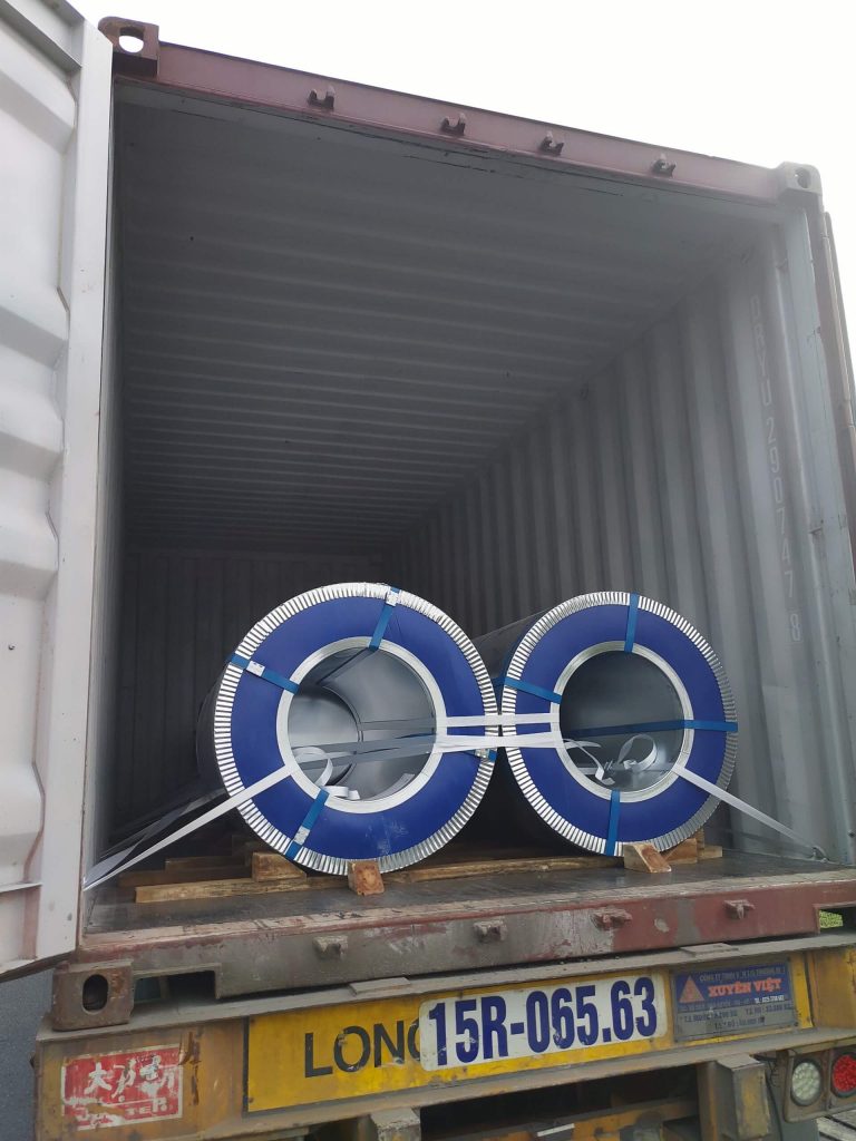Lashing Cuộn Thép Trong Container